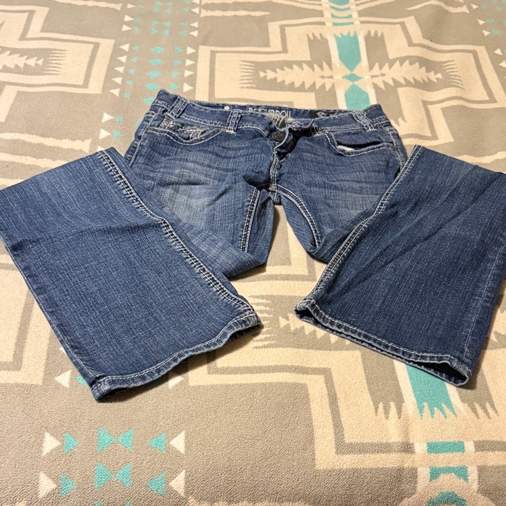 Rock & Roll Cowgirl Boot Cut Blue Jeans